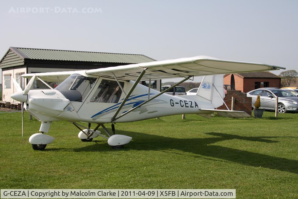 G-CEZA, 2007 Comco Ikarus C42 FB80 C/N 0711-6923, Ikarus C42 FB80 at Fishburn Airfield in 2011.