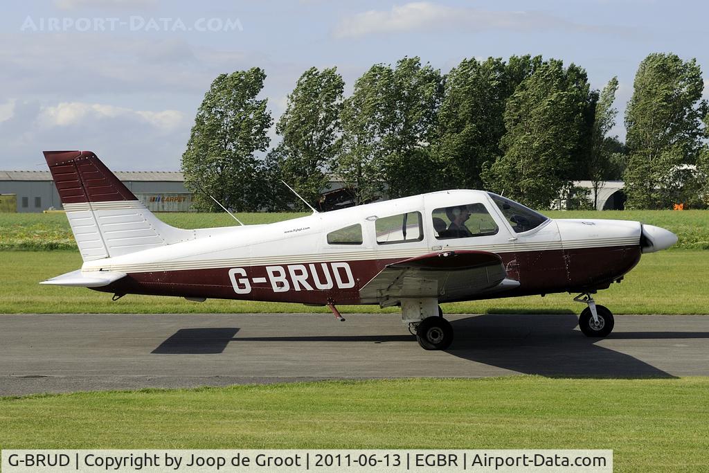 G-BRUD, 1983 Piper PA-28-181 Cherokee Archer II C/N 28-8390010, quick visit to Breighton