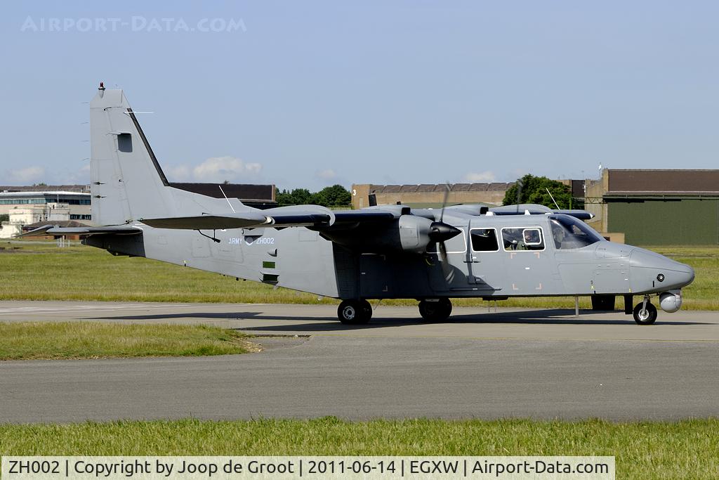 ZH002, 2010 Britten-Norman BN-2T-4S Defender AL2 C/N 4016, new information gathring Defender of the Army Air Corps
