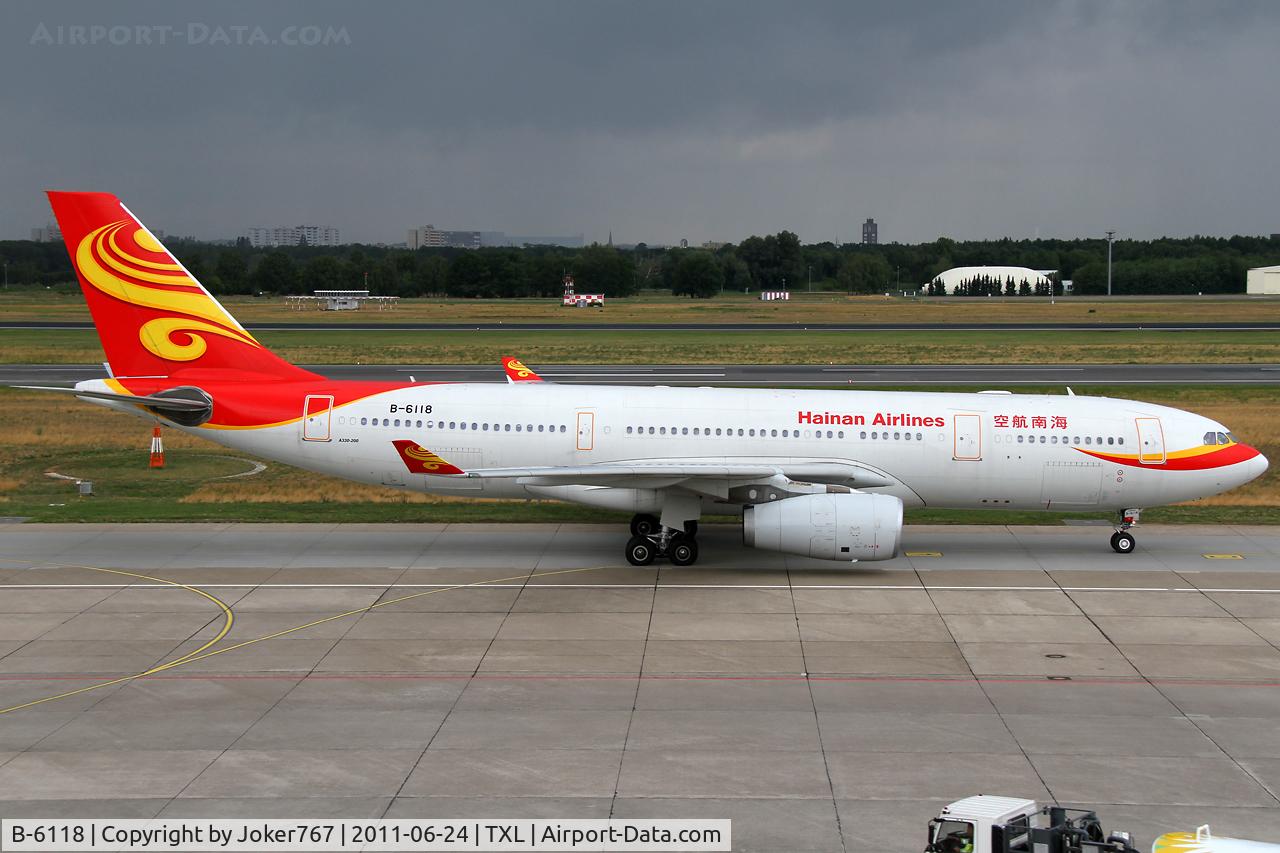 B-6118, 2007 Airbus A330-243 C/N 881, Hainan Airlines