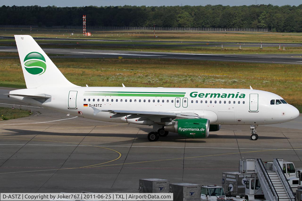 D-ASTZ, 2007 Airbus A319-112 C/N 3019, Germania
