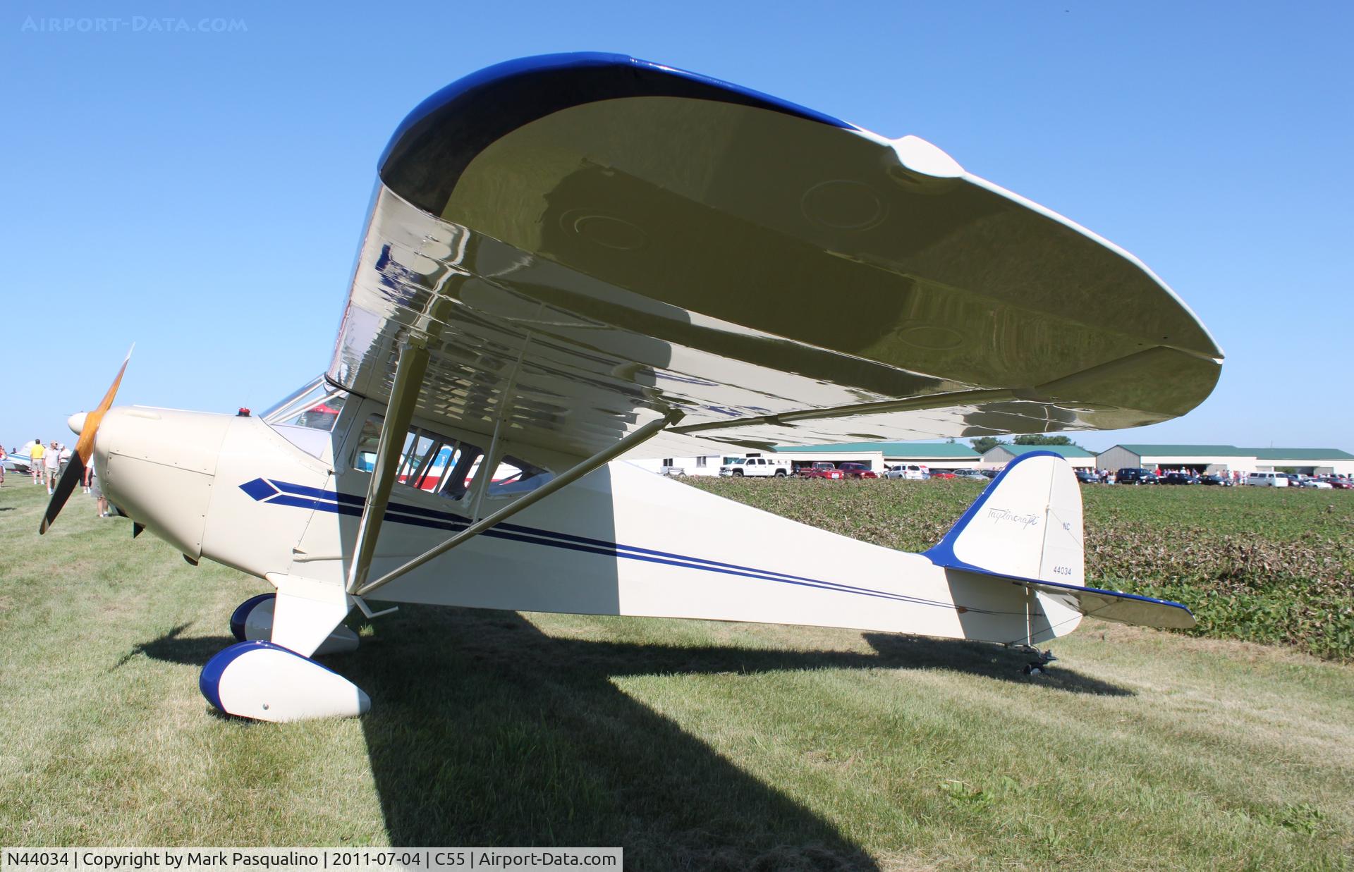 N44034, 1946 Taylorcraft BC12-D C/N 9834, Taylorcraft BC12-D