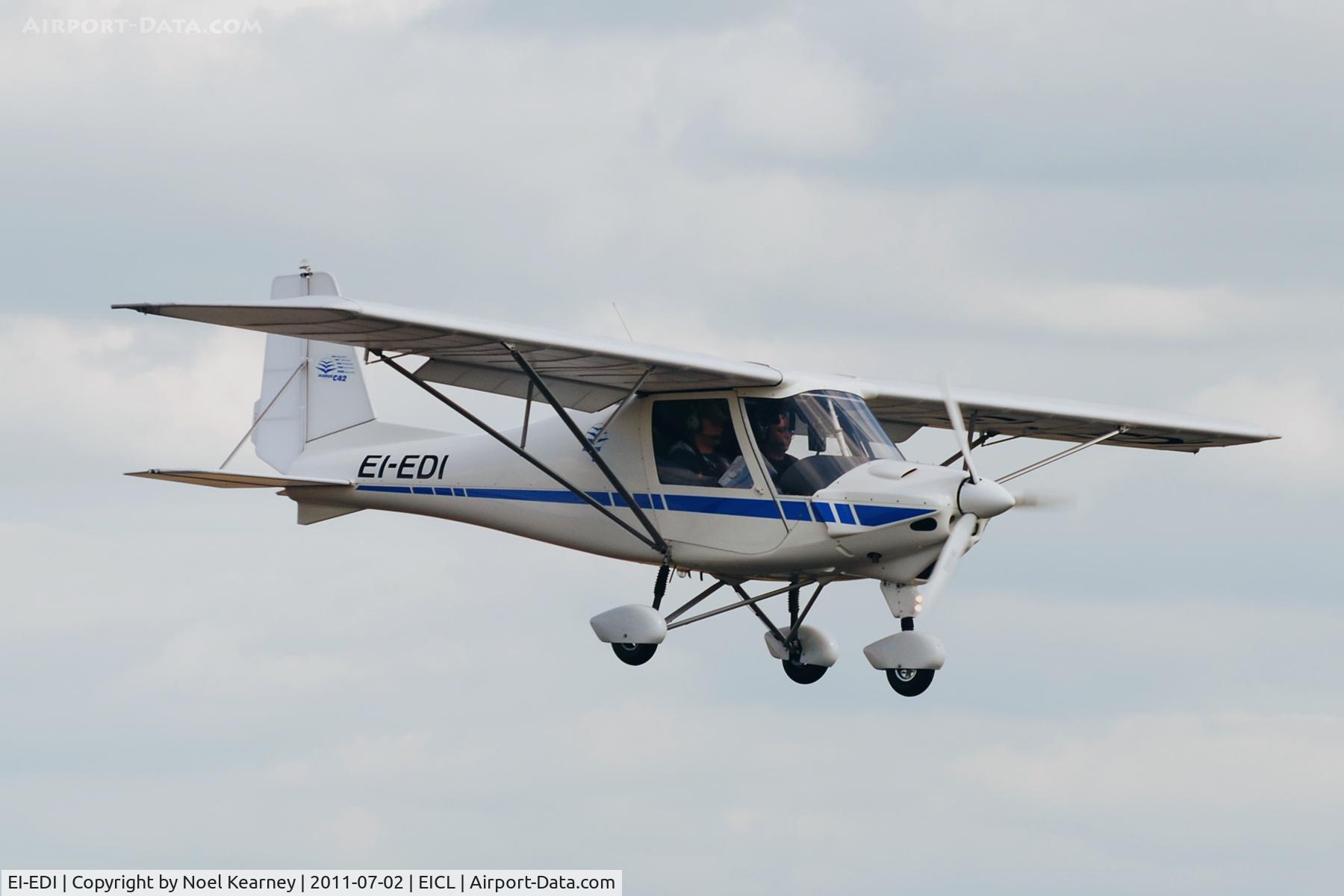 EI-EDI, 2000 Comco Ikarus C42 C/N 0009-6272, Landing at the Clonbullogue Fly-in July 2011.