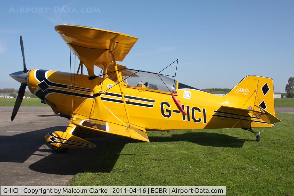 G-IICI, 1998 Aviat Pitts S-2C Special C/N 6017, Aviat Pitts S-2C at Breighton Airfield in April 2011.