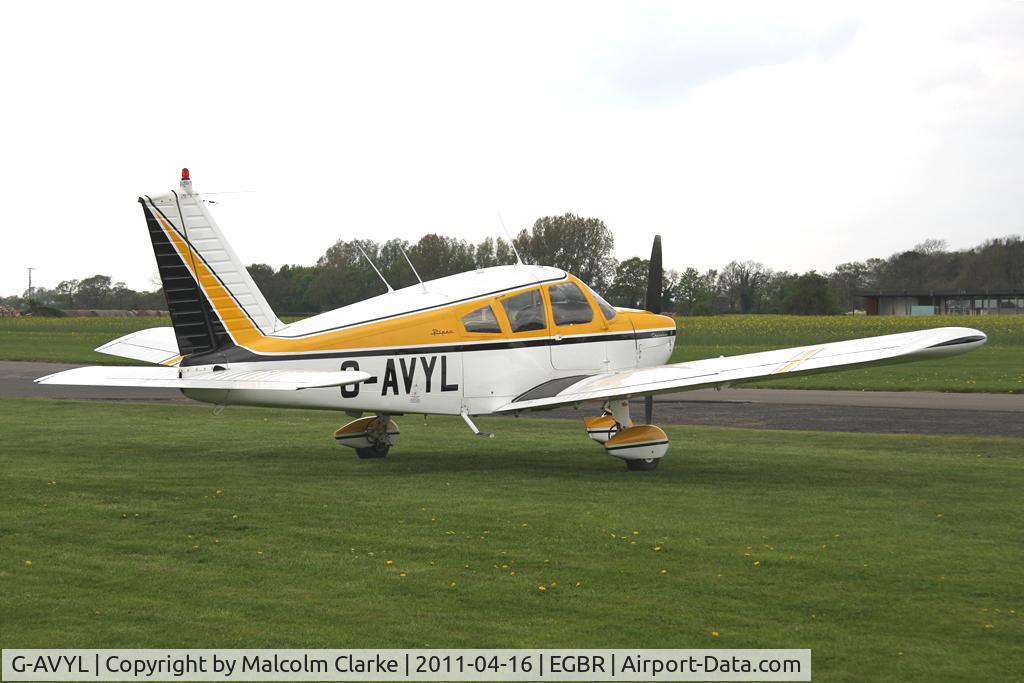 G-AVYL, 1968 Piper PA-28-180 Cherokee D C/N 28-4622, Piper PA-28-180 Cherokee at Breighton Airfield in April 2011.