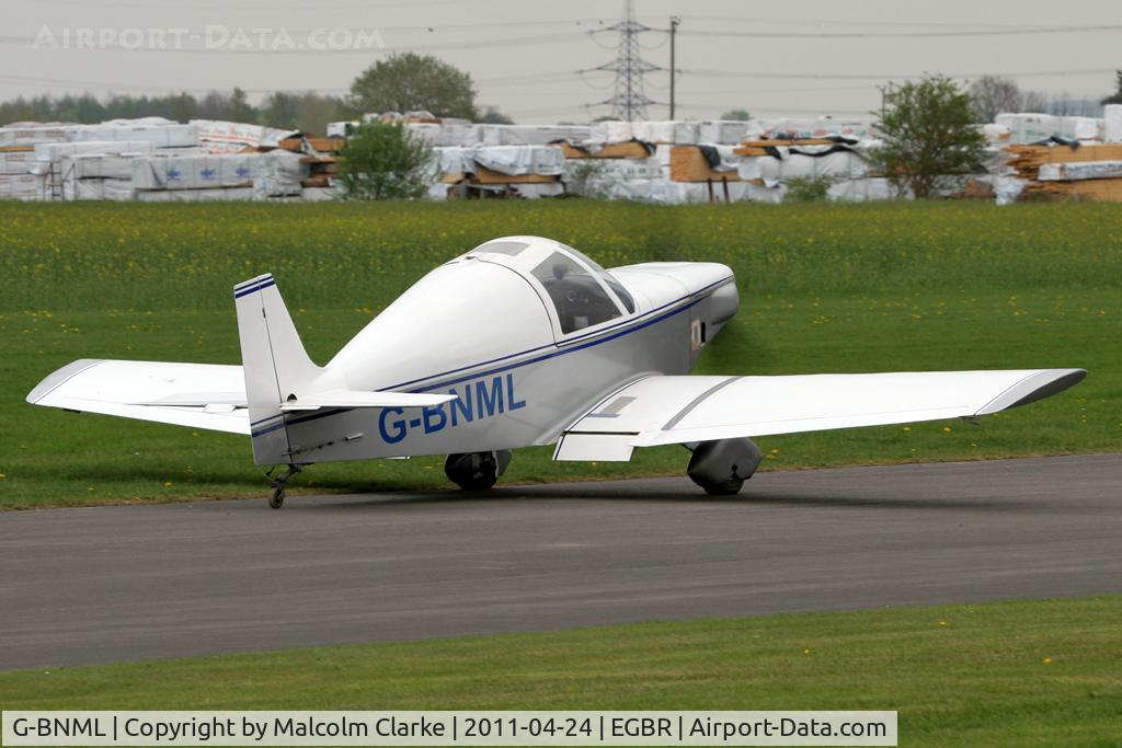 G-BNML, 1996 Rand KR-2 C/N PFA 129-11240, Rand KR-2 at Breighton Airfield in April 2011.