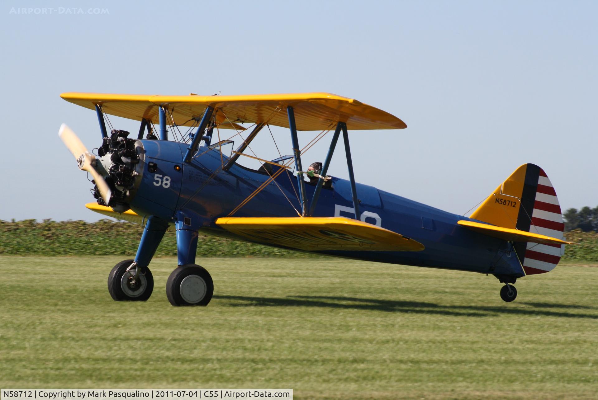 N58712, 1941 Boeing A75N1(PT17) C/N 75-341, Stearman