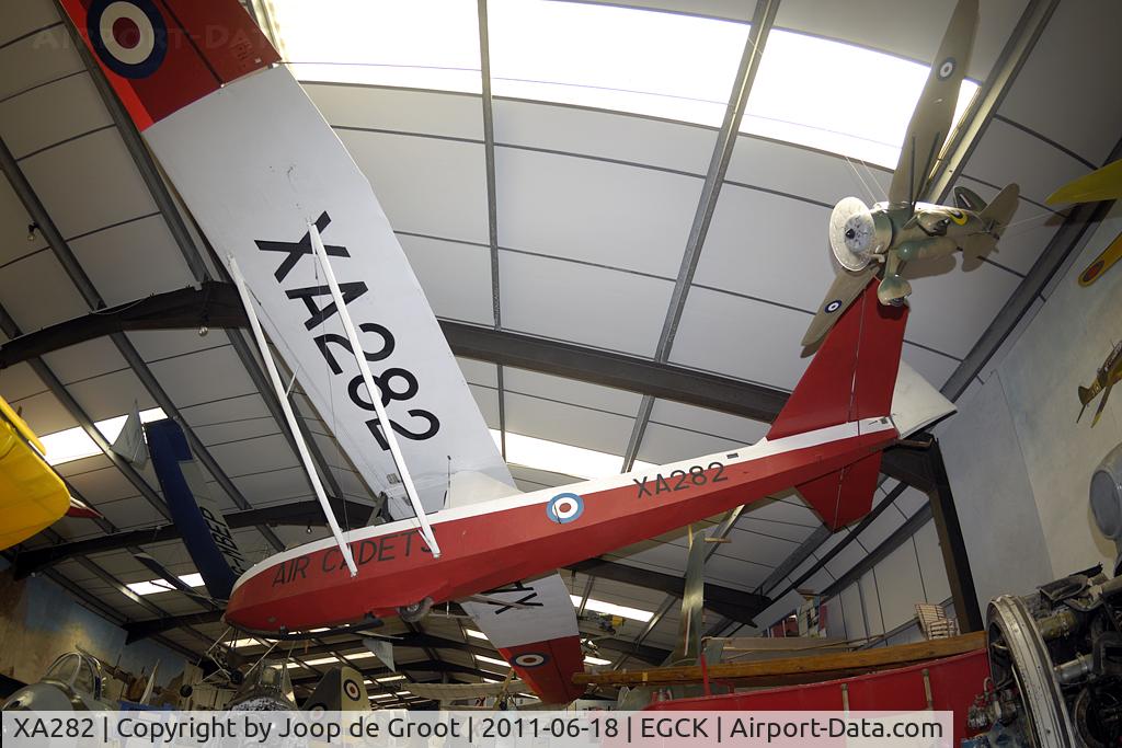 XA282, Slingsby T-31B Cadet TX.3 C/N 824, preserved in the Airworld museum