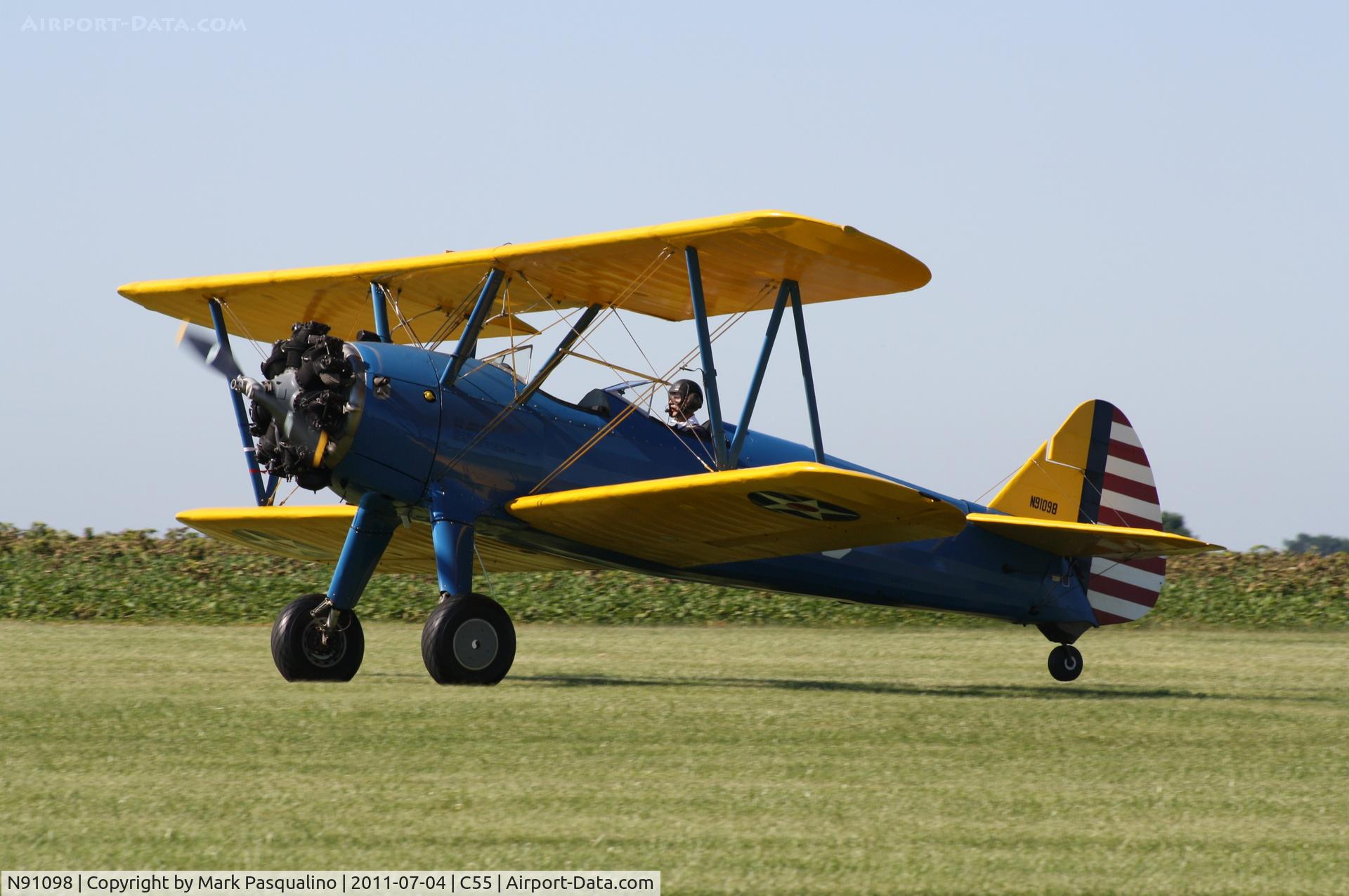 N91098, 1943 Boeing B75N1 C/N 75-7780, Stearman