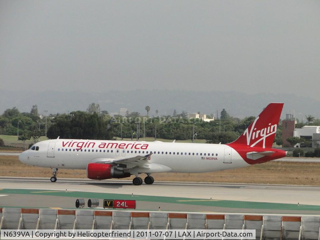 N639VA, 2007 Airbus A320-214 C/N 3016, Taking off on runway 24L