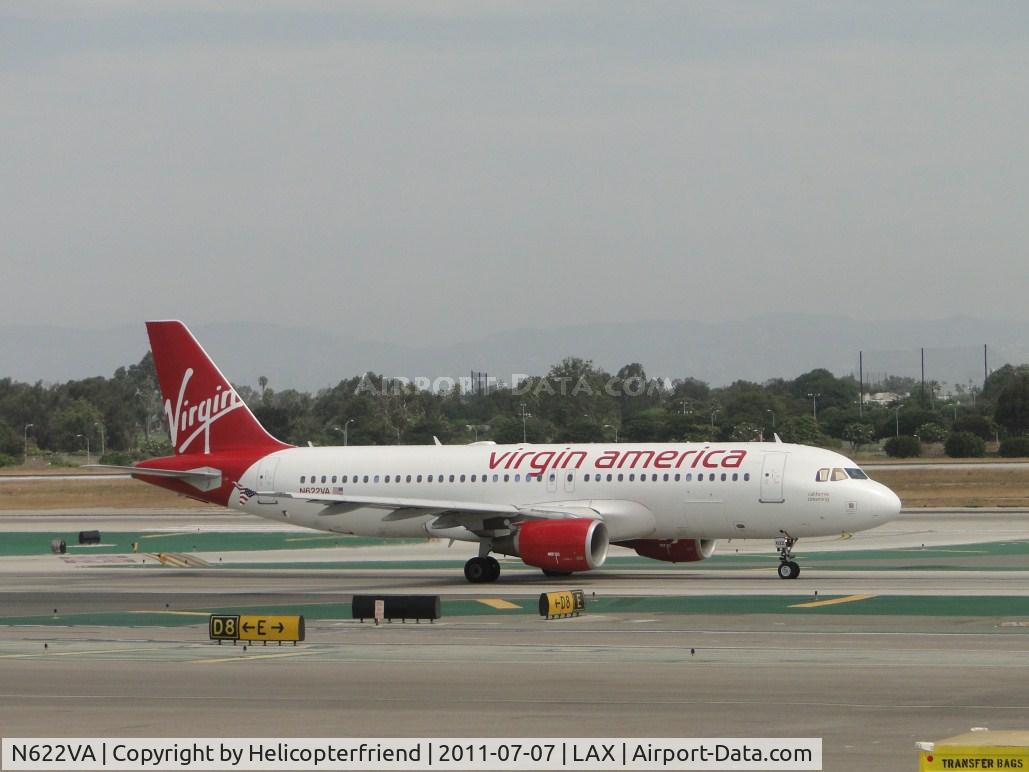 N622VA, 2006 Airbus A320-214 C/N 2674, California Dreaming taxiing to runway 24L for take off