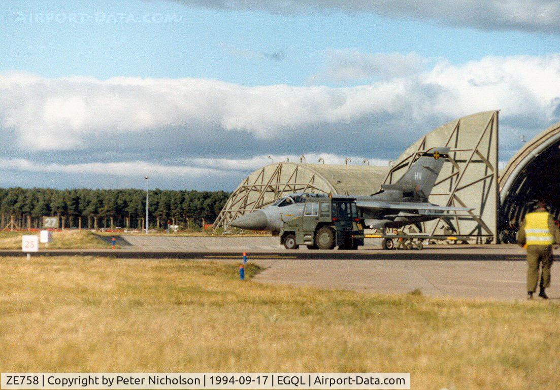 ZE758, 1988 Panavia Tornado F.3 C/N AS056/677/3305, Tornado F.3 of 43 Squadron took part in the flying display at the 1994 RAF Leuchars Airshow.