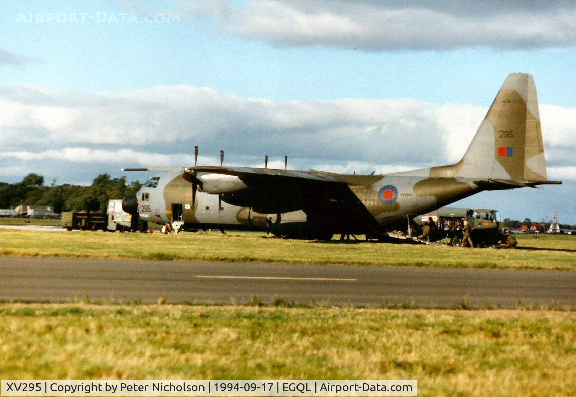 XV295, 1967 Lockheed C-130K Hercules C.1 C/N 382-4261, Hercules C.1 of the Lyneham Transport Wing took part in the flying display at the 1994 RAF Leuchars Airshow.
