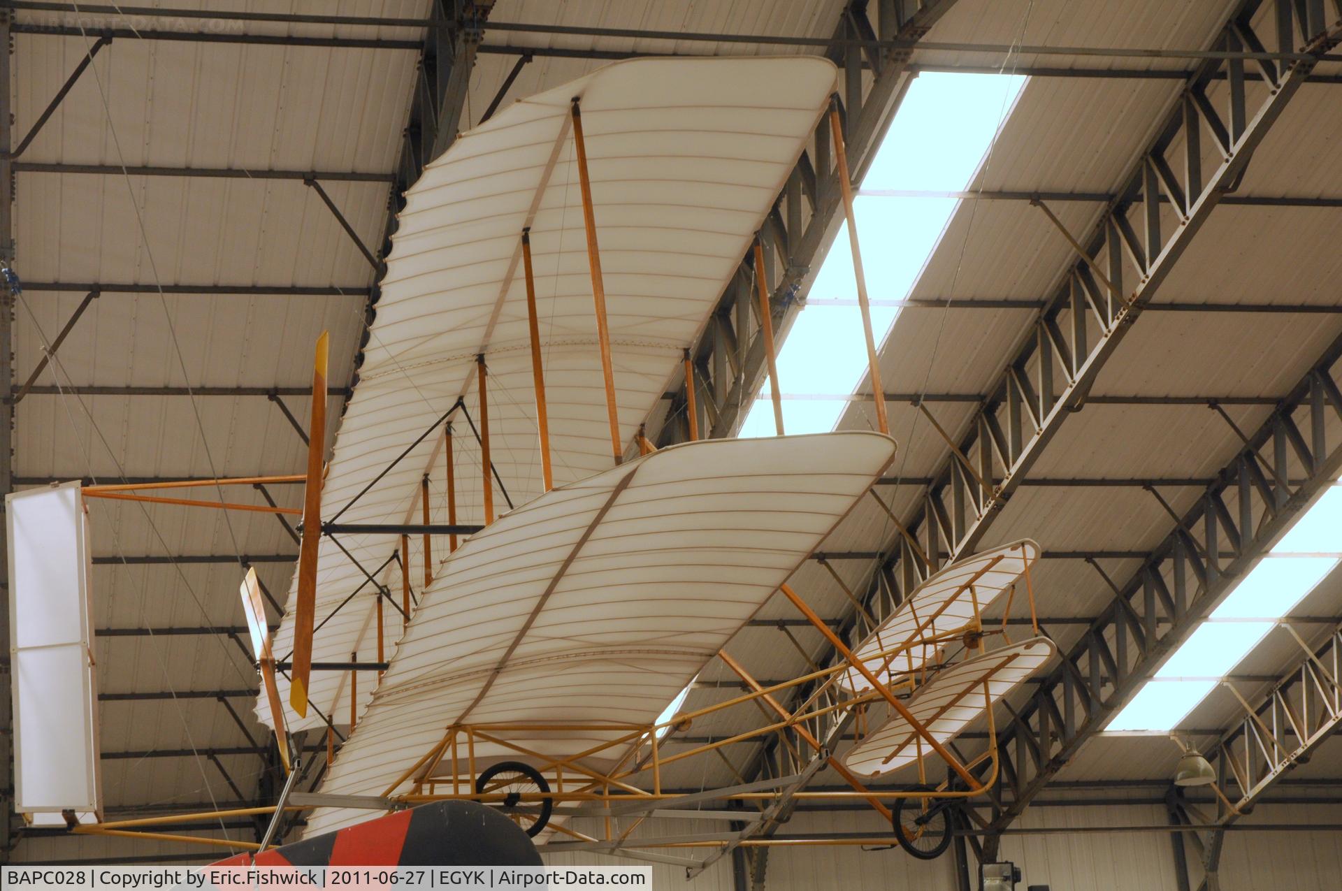BAPC028, 1965 Wright Flyer Replica C/N BAPC.028, BAPC 28 at Yorkshire Air Museum (Built 1963 by the RAF Finningley Vintage Aircraft Group.)