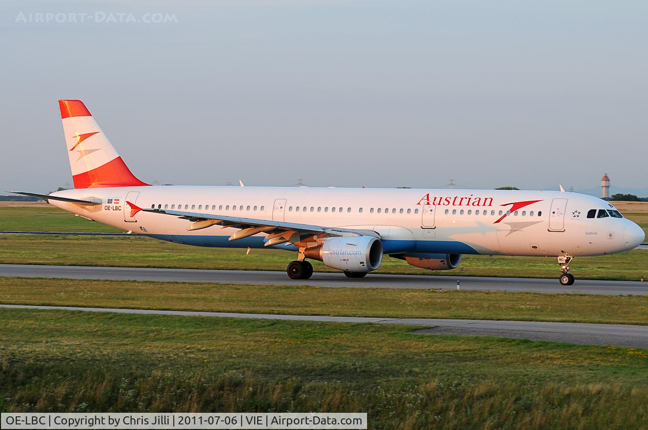 OE-LBC, 1996 Airbus A321-111 C/N 581, Austrian Airlines