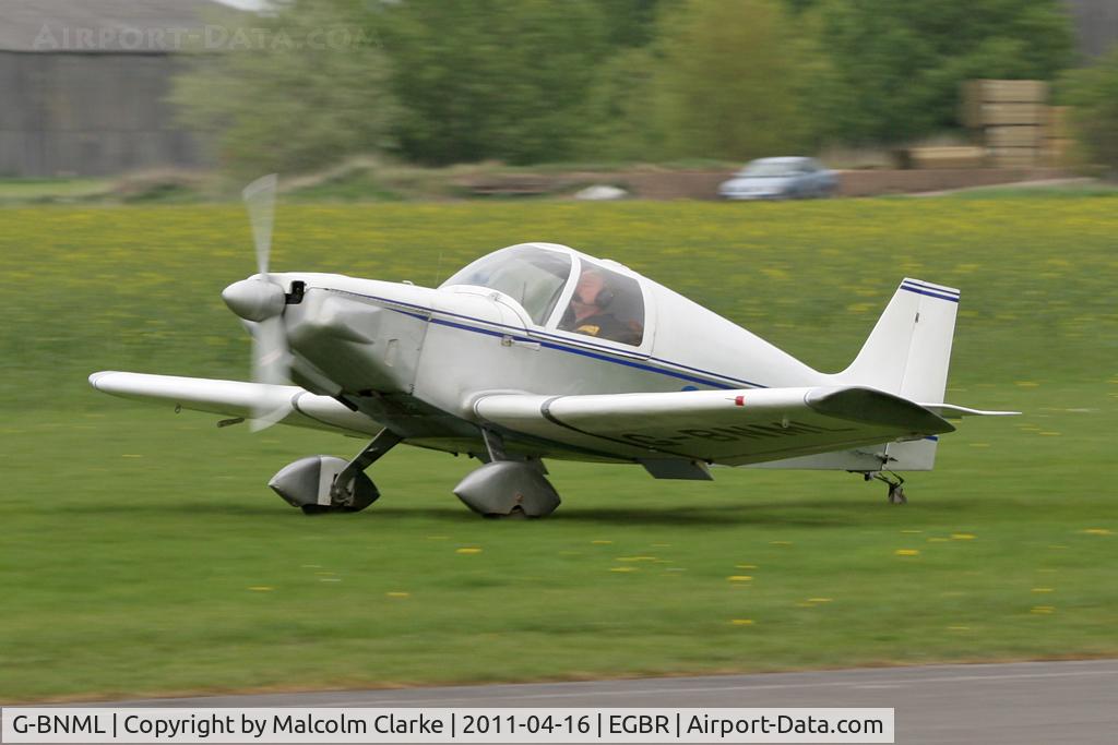 G-BNML, 1996 Rand KR-2 C/N PFA 129-11240, Rand KR-2 at Breighton Airfield in April 2011.
