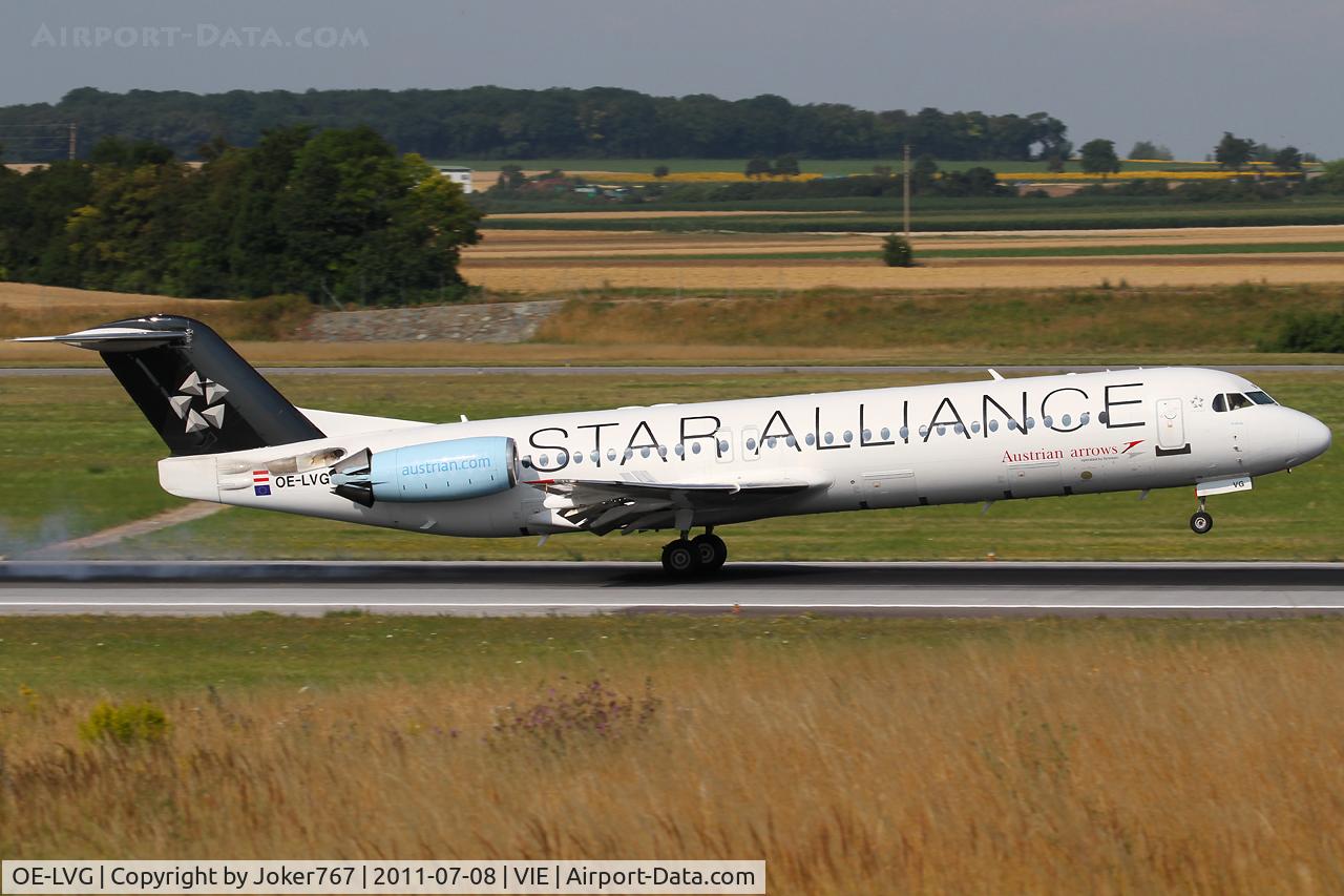 OE-LVG, 1994 Fokker 100 (F-28-0100) C/N 11520, Austrian arrows