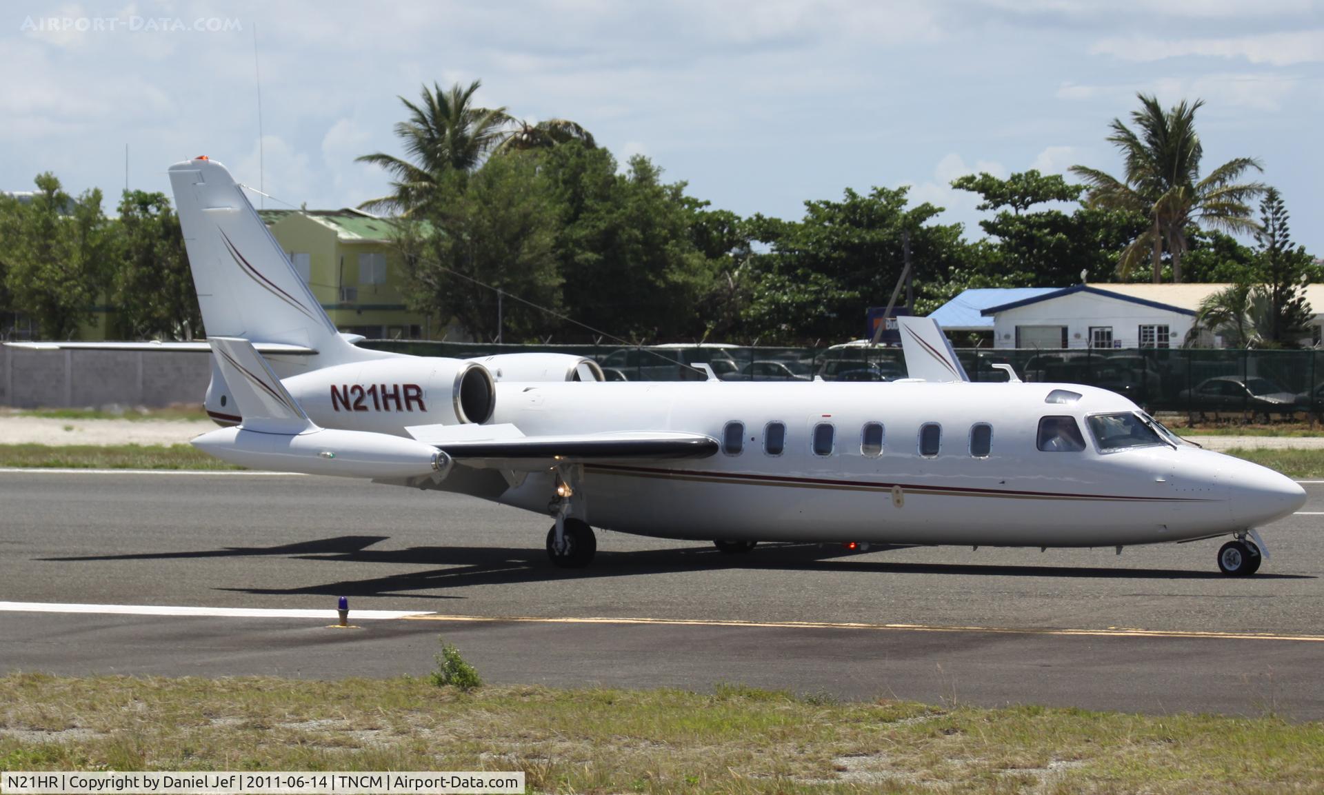 N21HR, 1981 Israel Aircraft Industries 1124A C/N 335, N21HR on the ground at TNCM