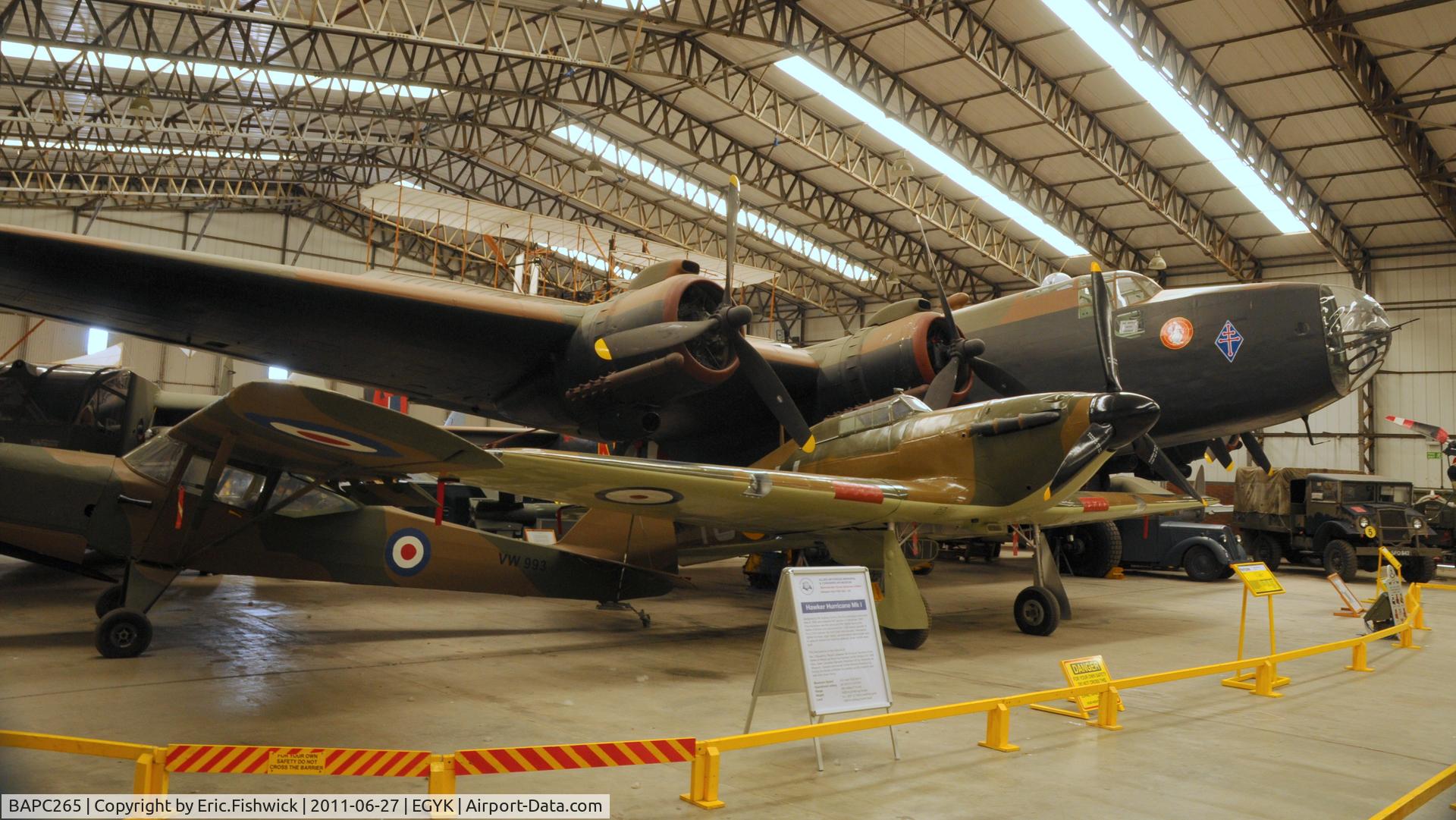 BAPC265, Hawker Hurricane I Replica C/N BAPC.265, Halifax and Hurricane at Yorkshire Air Museum
