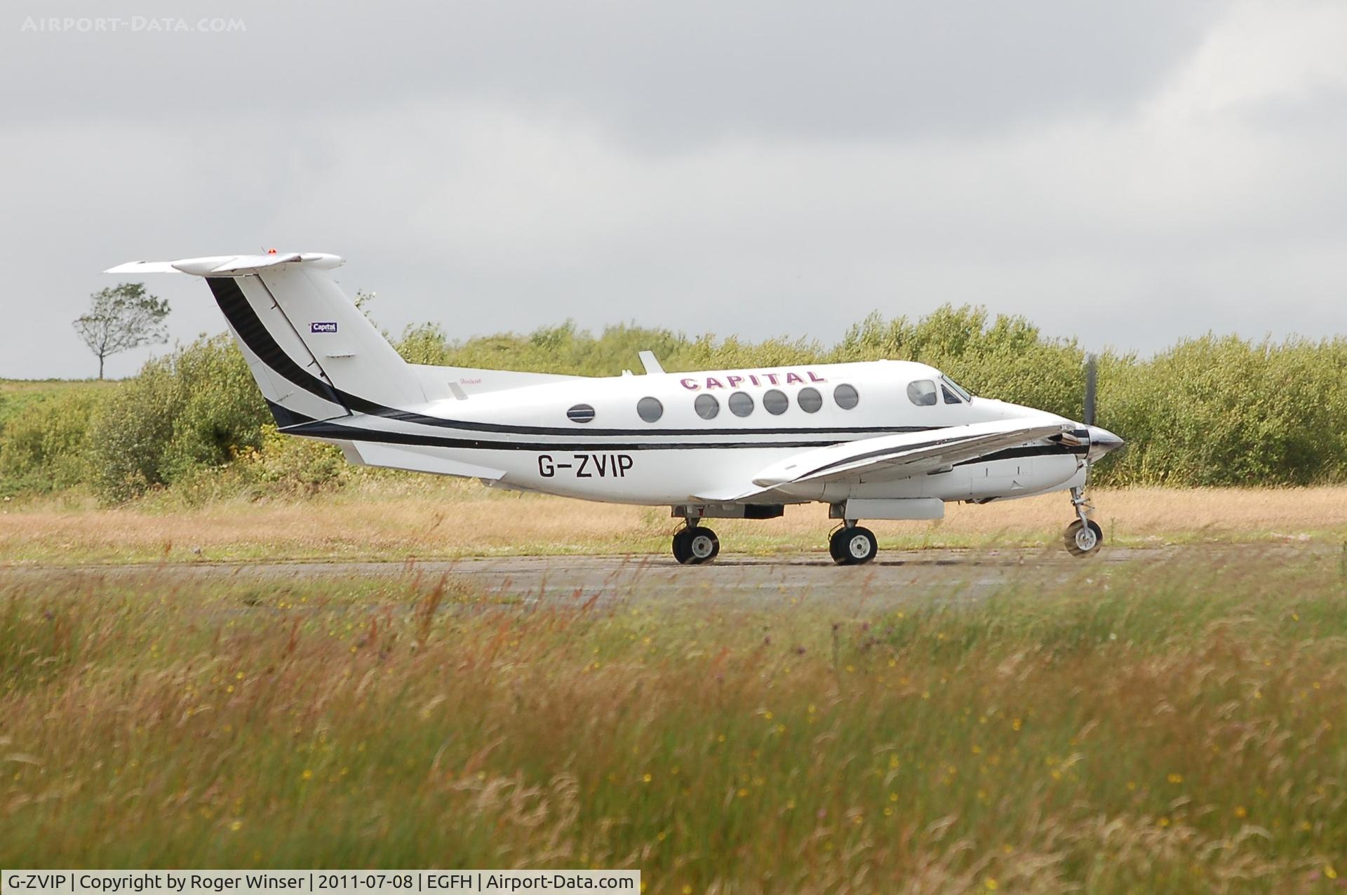 G-ZVIP, 1975 Beech 200 Super King Air C/N BB-108, Capital's Super King Air taxying prior to departure.