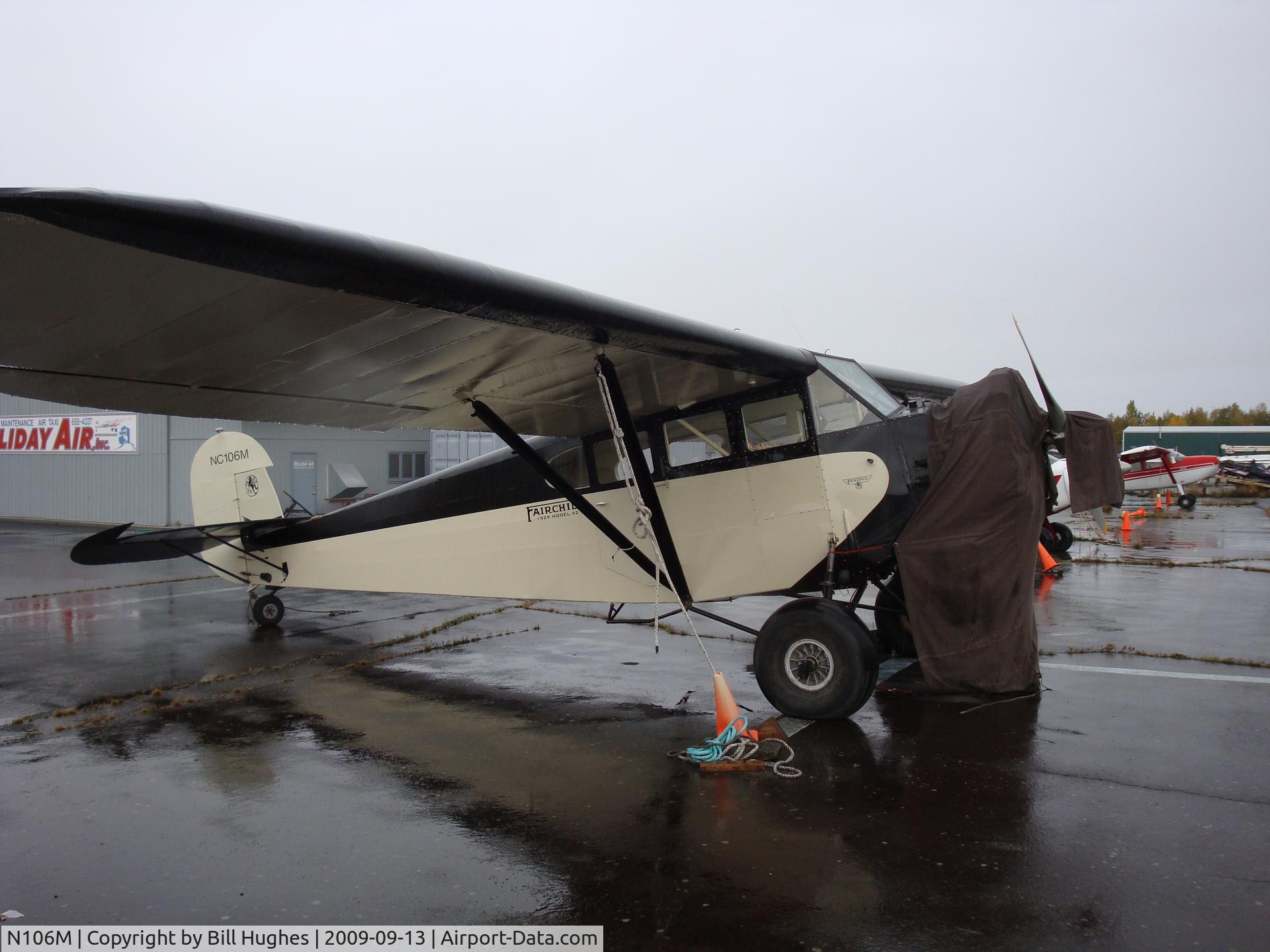 N106M, 1929 Fairchild 42 C/N 4, Take at Holiday Air near Anchoage, AK