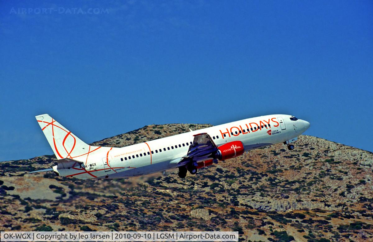 OK-WGX, 1991 Boeing 737-436 C/N 25349, T/O SMI Samos Greece 10.9..10