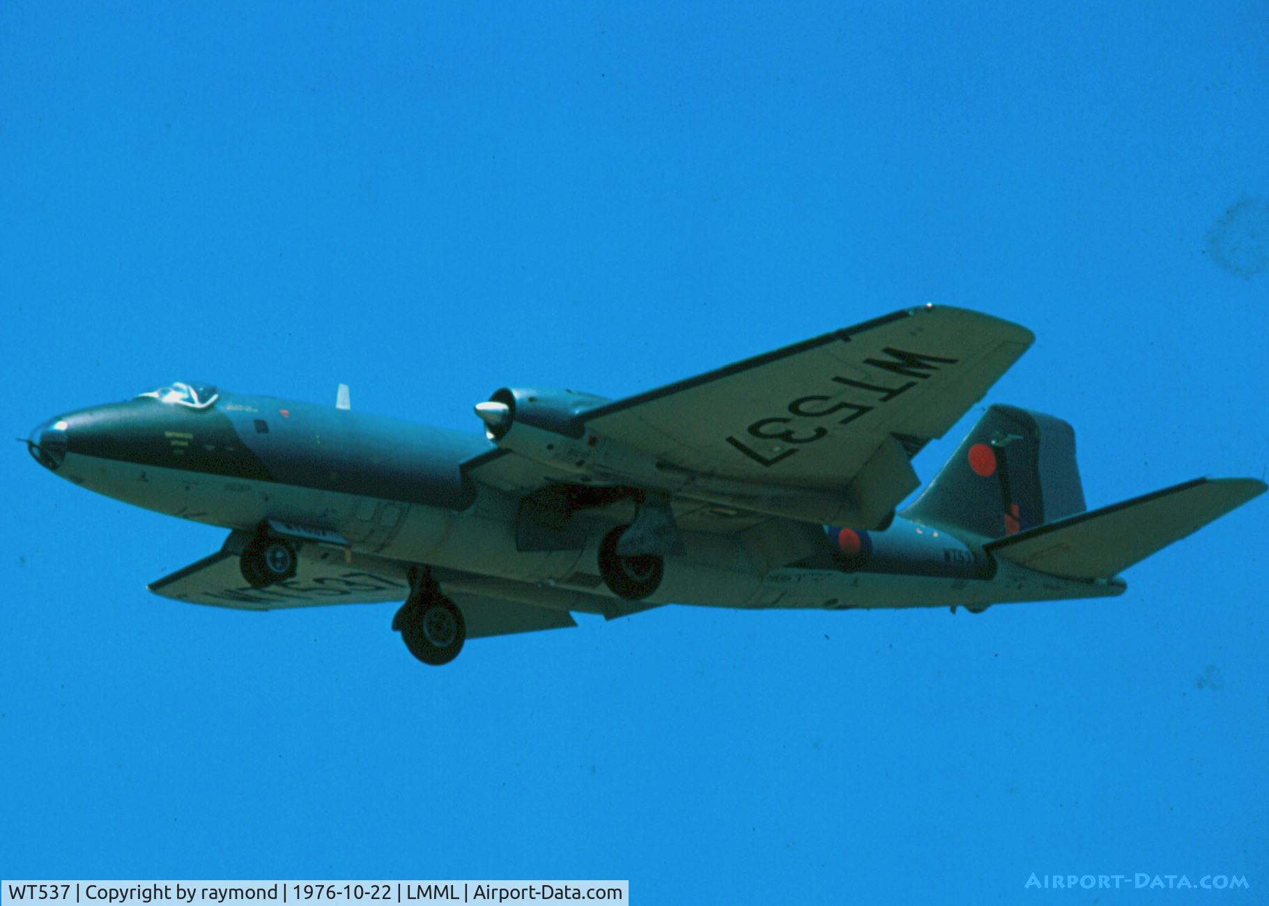 WT537, 1955 English Electric Canberra PR.7 C/N EEP71436, Canberra PR7 WT537 13Sqd RAF