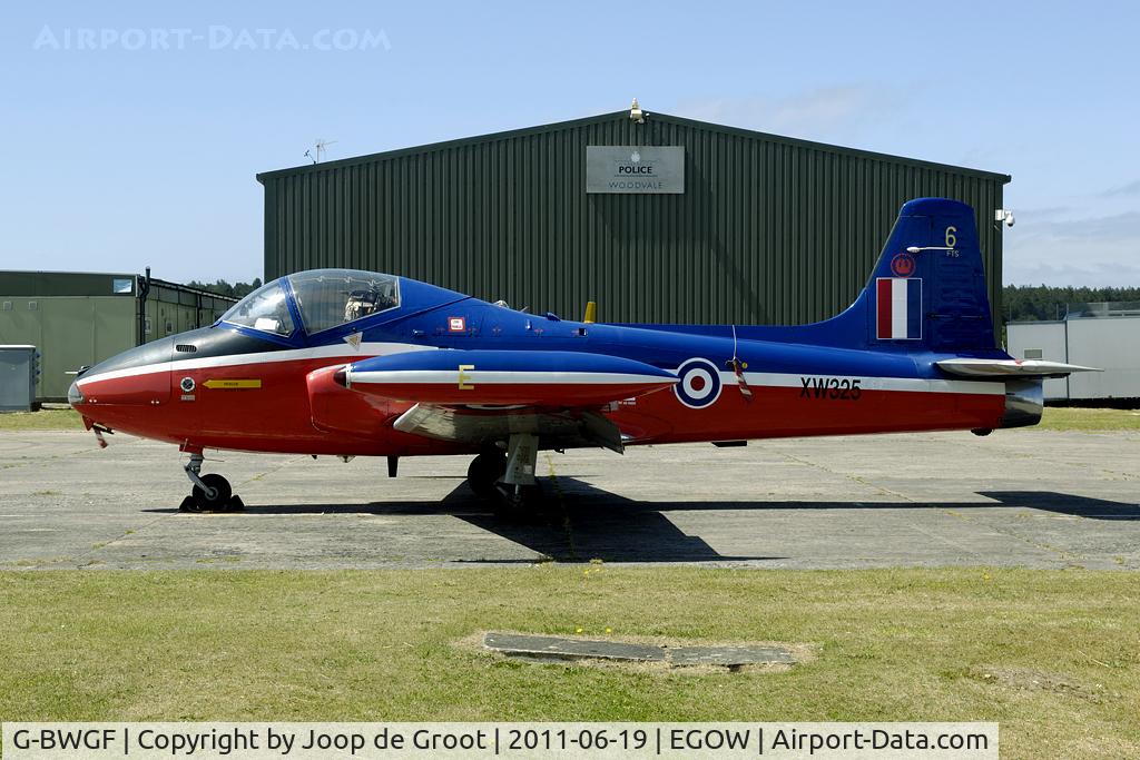 G-BWGF, 1970 BAC 84 Jet Provost T.5A C/N EEP/JP/989, still in the markings of 6 FTS (RAF)