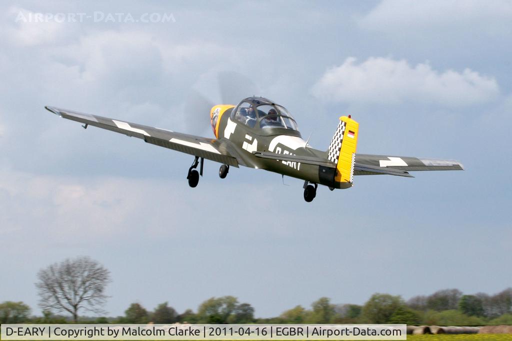 D-EARY, 1959 Piaggio P-149D C/N 057, Piaggio P-149D takiing off from Breighton Airfield in April 2011.