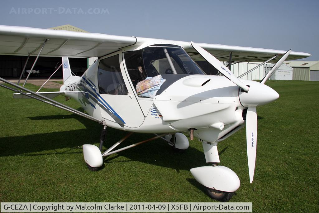 G-CEZA, 2007 Comco Ikarus C42 FB80 C/N 0711-6923, Ikarus C42 FB80 at Fishburn Airfield in April 2011.