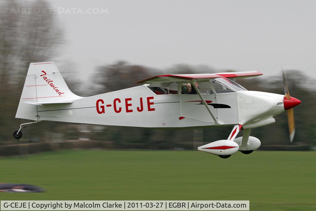 G-CEJE, 2007 Wittman W-10 Tailwind C/N PFA 031-14003, Wittman W-10Tailwind at Breighton Airfield in March 2011.