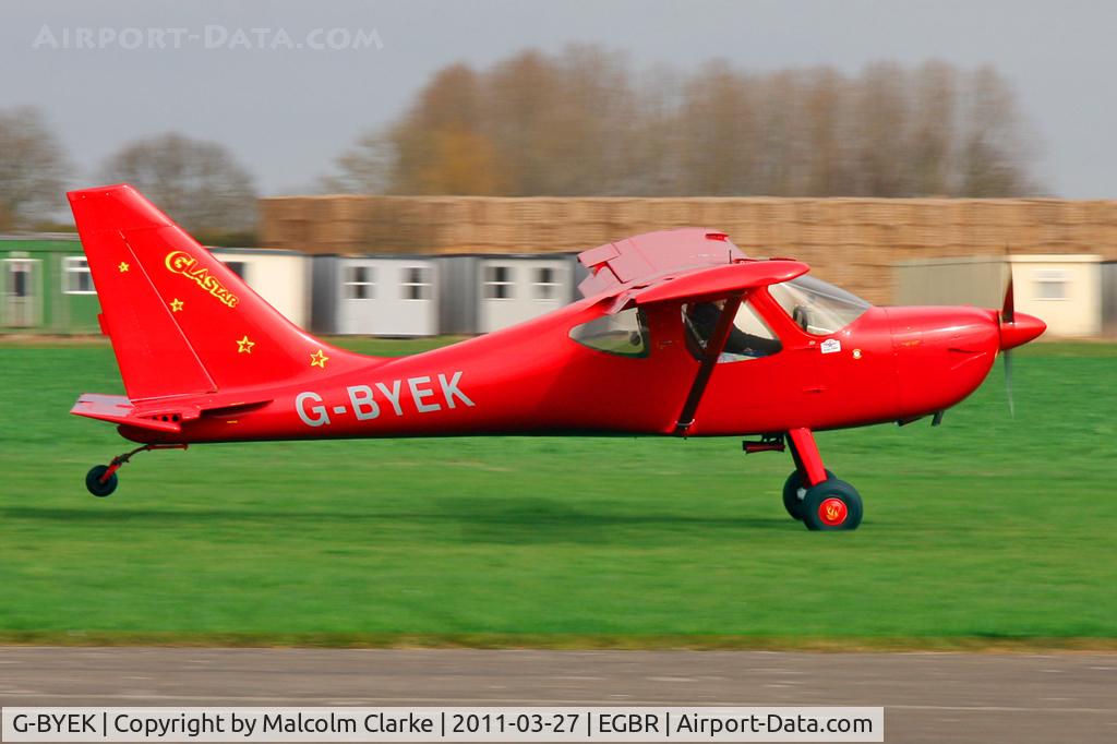 G-BYEK, 2000 Stoddard-Hamilton GlaStar GS-1 C/N PFA 295-13087, Stoddard-Hamilton GlaStar at Breighton Airfield in March 2011.