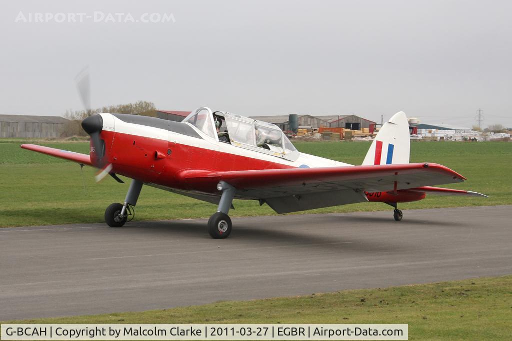 G-BCAH, 1951 De Havilland DHC-1 Chipmunk T.10 C/N C1/0372, De Havilland DHC-1 Chipmunk 22 at Breighton Airfield in March 2011.
