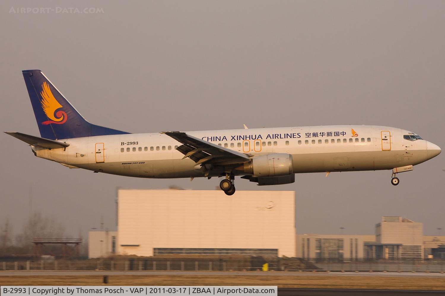 B-2993, Boeing 737-4Q6 C/N 28759, China Xinhua Airlines