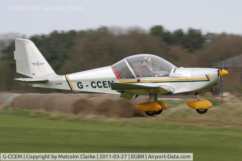 G-CCEM, 2003 Aerotechnik EV-97A Eurostar C/N PFA 315-13987, Aerotechnik EV-97 Eurostar at Breighton Airfield in March 2011.