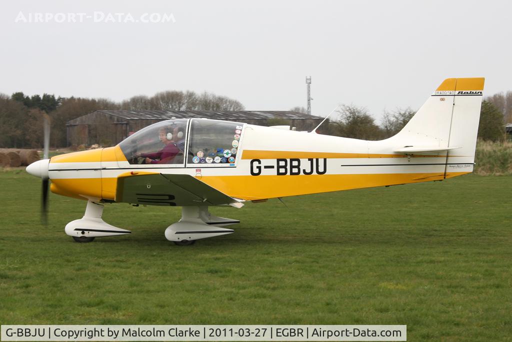 G-BBJU, 1973 Robin DR-400-140 Major C/N 874, Robin DR400-140 Major at Breighton Airfield in March 2011.