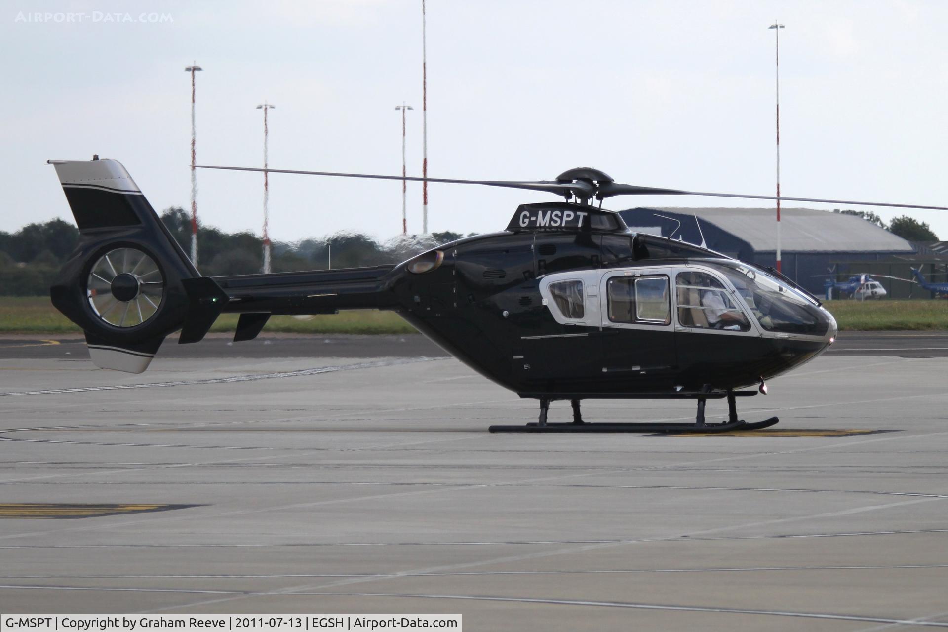 G-MSPT, 2004 Eurocopter EC-135T-2 C/N 0361, Parked at Norwich.