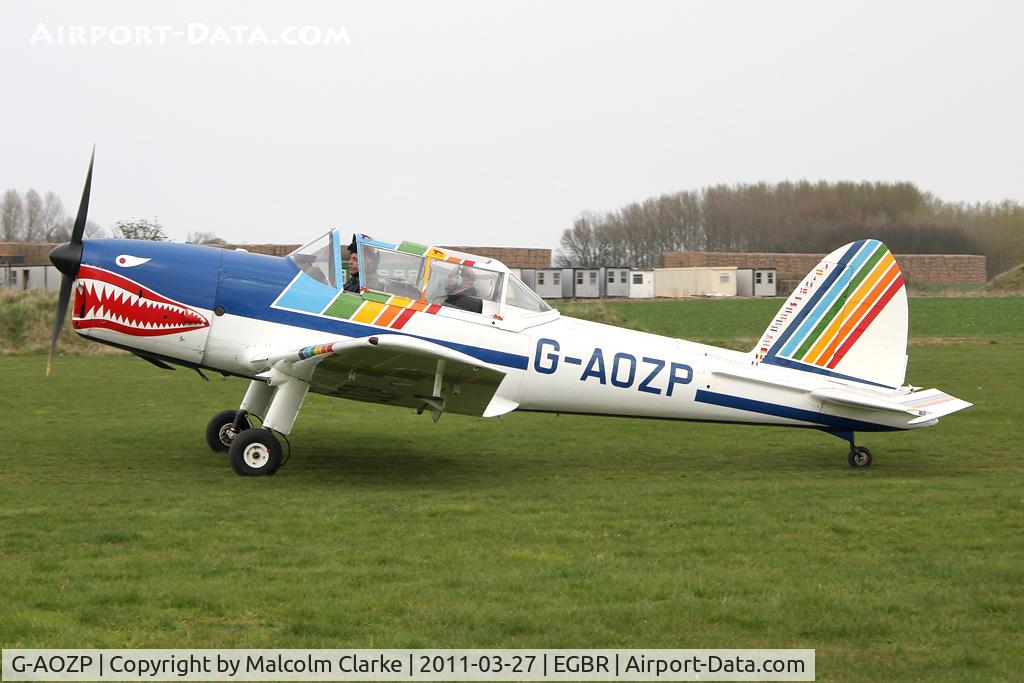 G-AOZP, 1950 De Havilland DHC-1 Chipmunk 22A C/N C1/0183, De Havilland DHC-1 Chipmunk 22 at Breighton Airfield in March 2011.