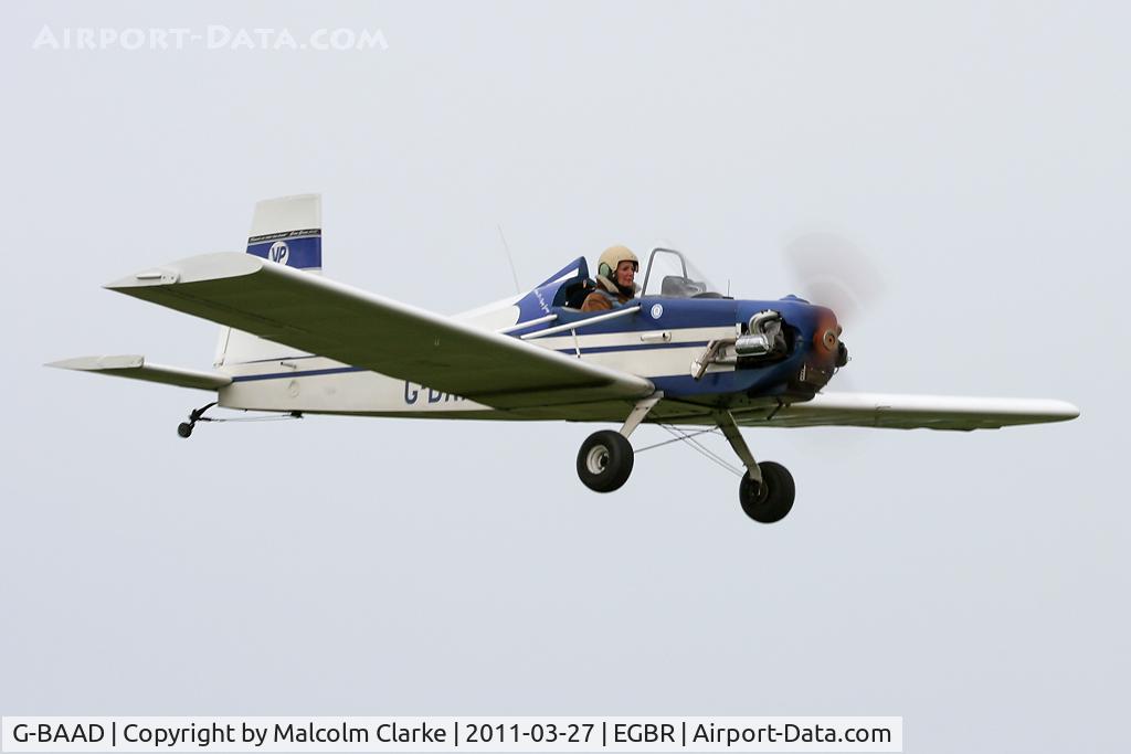 G-BAAD, 1973 Evans VP-1 Volksplane C/N PFA 1540, Evans VP-1 at Breighton Airfield in March 2011.