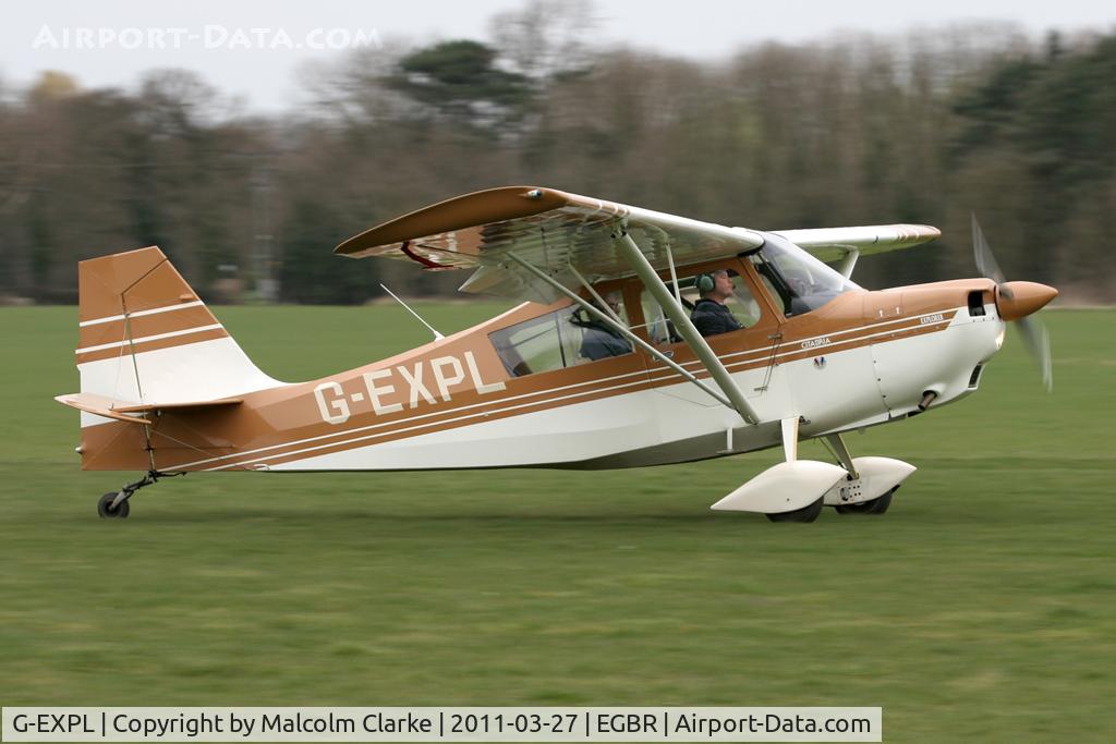 G-EXPL, 1996 Champion 7GCBC Explorer C/N 1220-96, Champion 7GCBC Citabria at Breighton Airfield in March 2011.