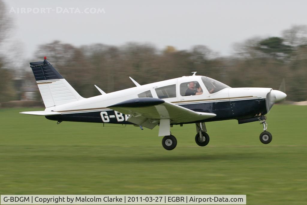 G-BDGM, 1974 Piper PA-28-151 Cherokee Warrior C/N 28-7415165, Piper PA-28-151 Cherokee Warrior at Breighton Airfield in March 2011.