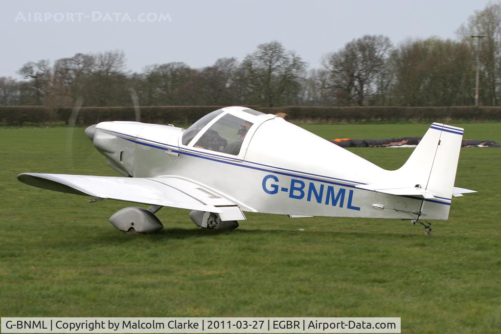 G-BNML, 1996 Rand KR-2 C/N PFA 129-11240, Rand KR2 at Breighton Airfield in March 2011.