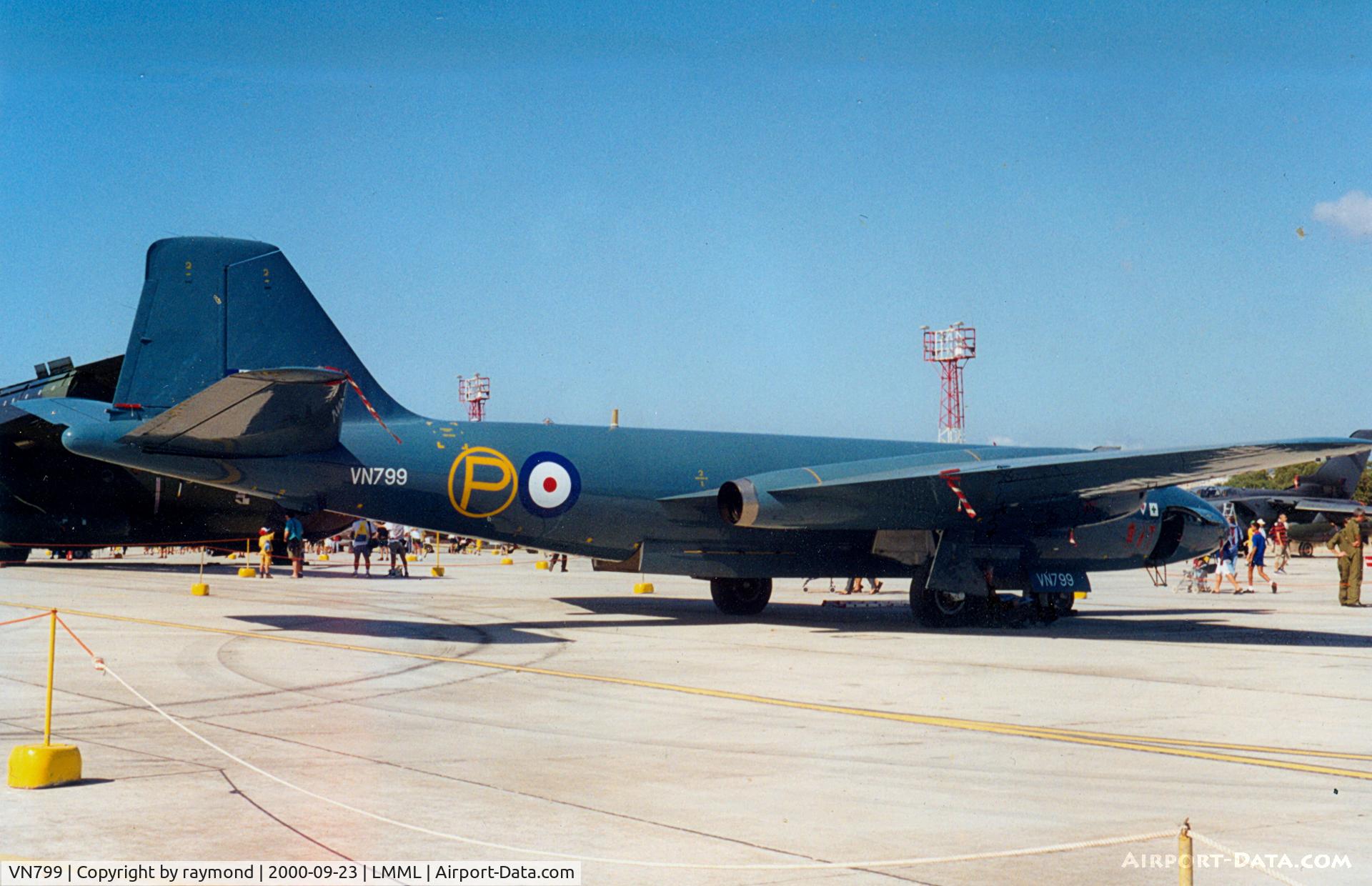 VN799, English Electric Canberra T.4 C/N EEP71355, Canberra T4 VN799 (ExWJ874) flown to Malta for the Malta International Airshow 2000.
