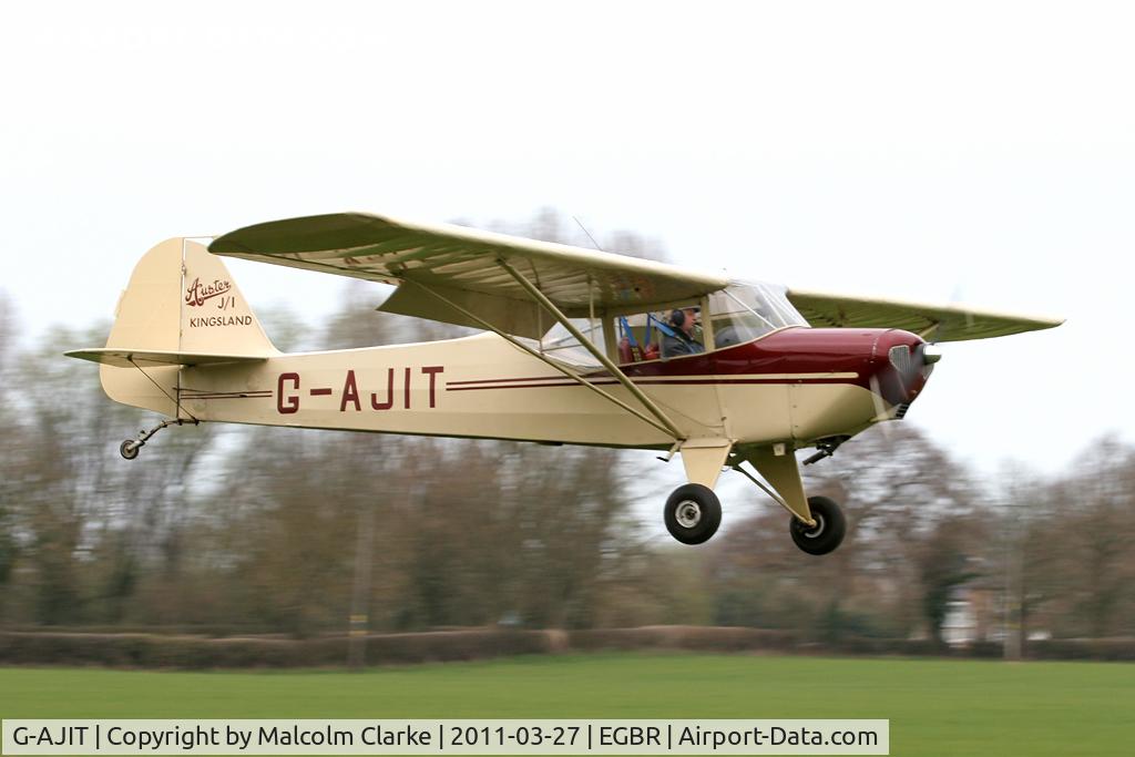G-AJIT, 1946 Auster J-1 Kingsland C/N 2337, Auster J.1 Kingsland at Breighton Airfield in March 2011.