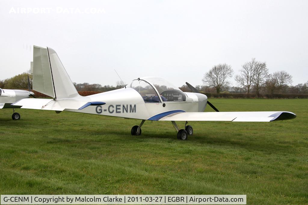 G-CENM, 2007 Aerotechnik EV-97 Eurostar C/N PFA 315-14247, Aerotechnik EV-97 Eurostarat Breighton Airfield in March 2011.