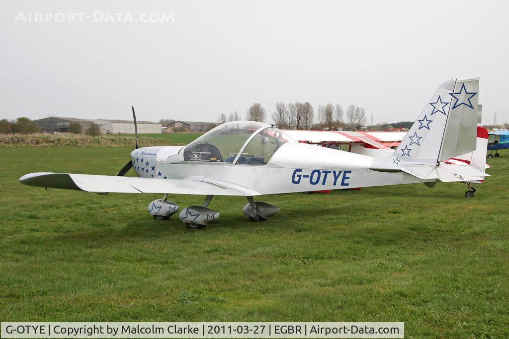 G-OTYE, 2002 Aerotechnik EV-97 Eurostar C/N PFA 315-13858, Aerotechnik EV-97 Eurostar at Breighton Airfield in March 2011.
