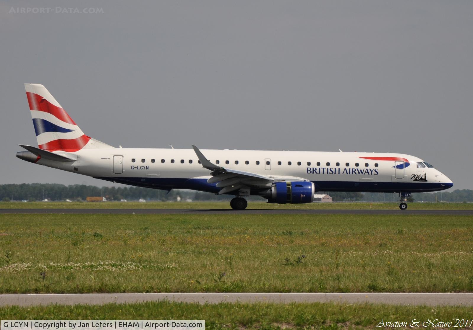 G-LCYN, 2010 Embraer 190SR (ERJ-190-100SR) C/N 19000392, British Airways