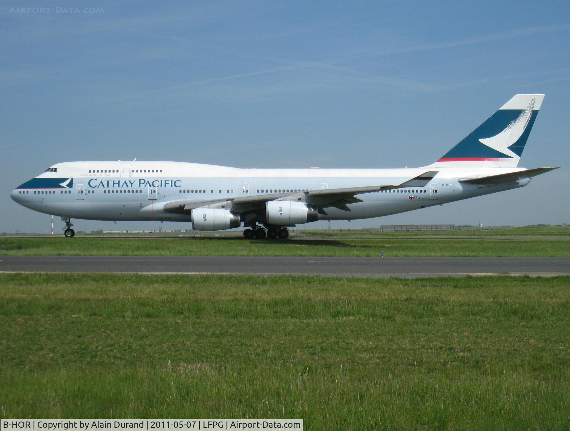 B-HOR, 1990 Boeing 747-467 C/N 24631, 771th Seven-Four to come out, Oscar-Romeo was delivered new in 1990 and is now one of the earliest 400s still operated as a passenger aircraft by the airline