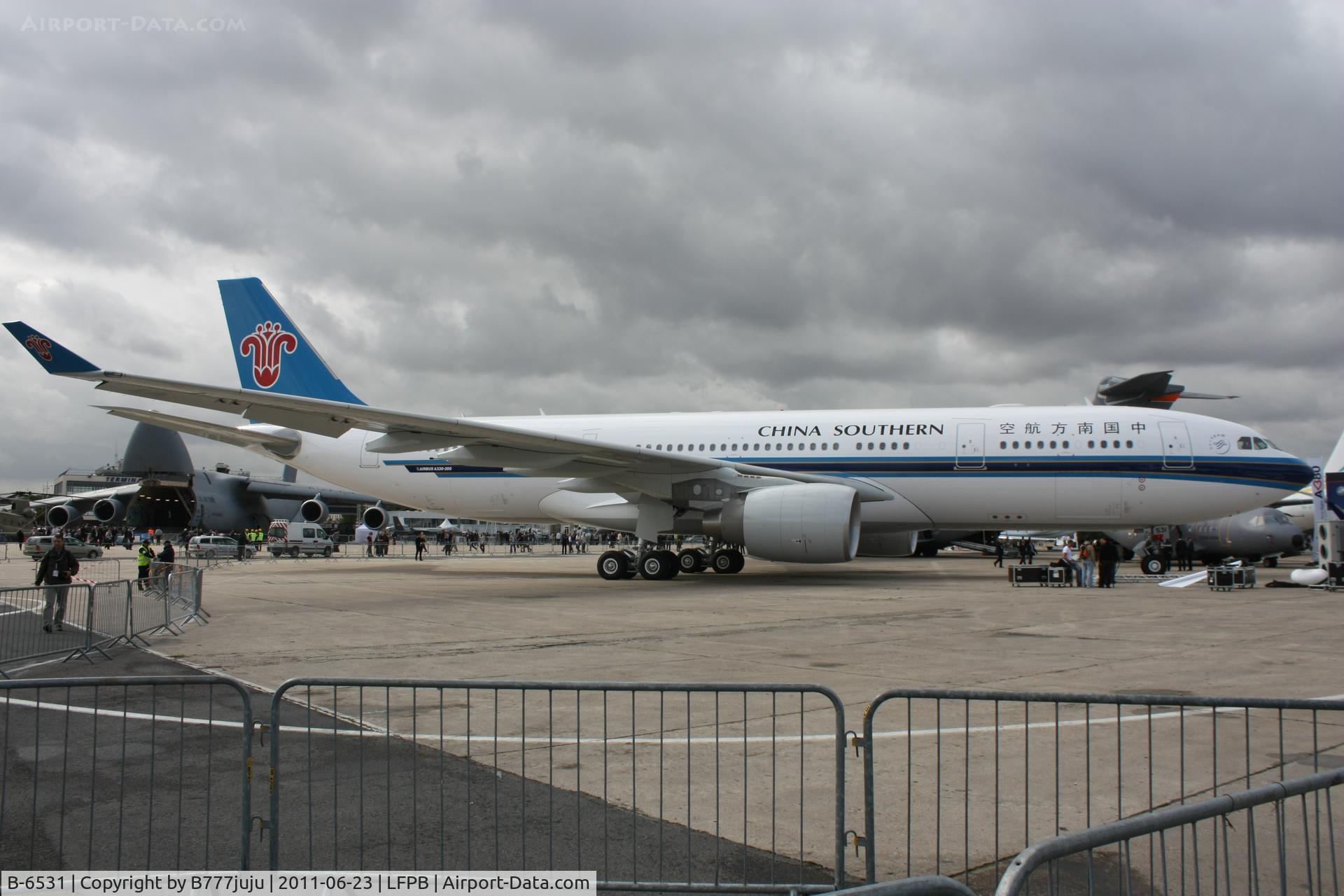 B-6531, 2011 Airbus A330-223 C/N 1233, on display at SIAE 2011