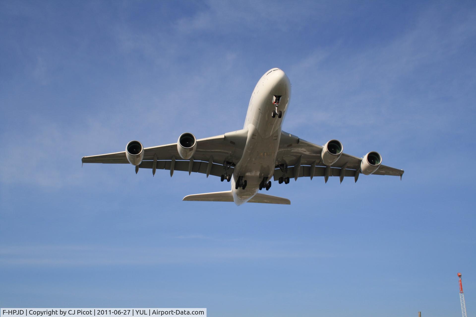 F-HPJD, 2010 Airbus A380-861 C/N 049, Arriving at Montreal-Trudeau runway 24-R